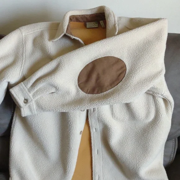 Sahalie Sherpa Leather Patch Jacket